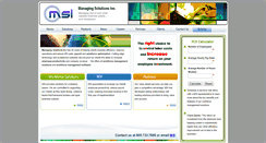 Desktop Screenshot of managingsolutionsinc.com
